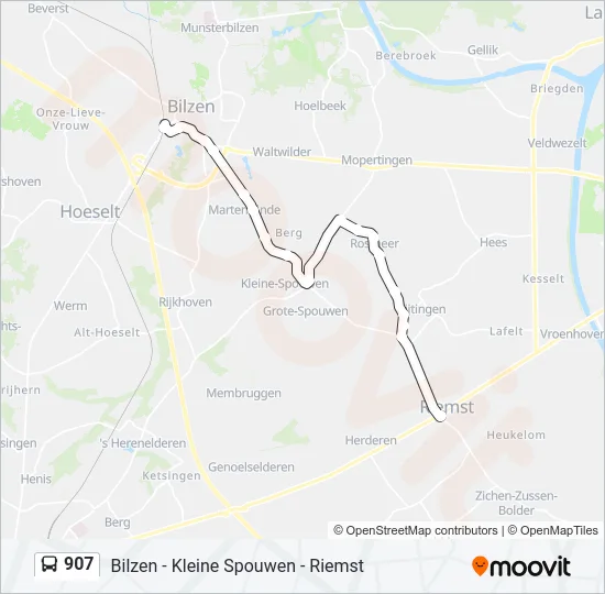 907 Bus Line Map