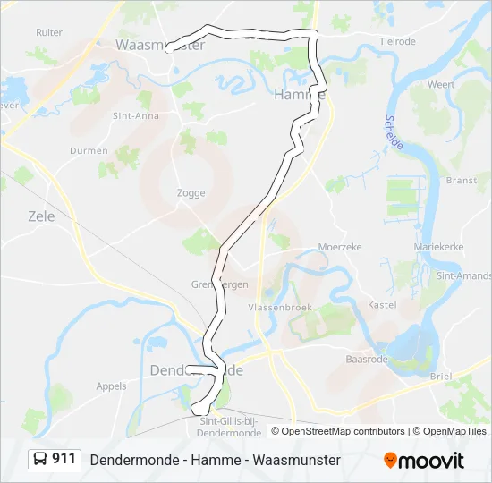911 Bus Line Map