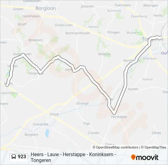 923 Bus Line Map