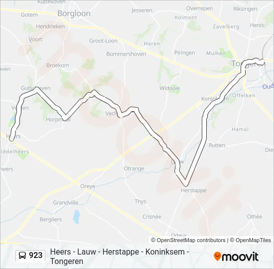 923 Bus Line Map