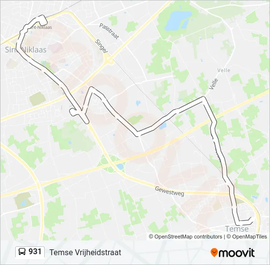931 Bus Line Map