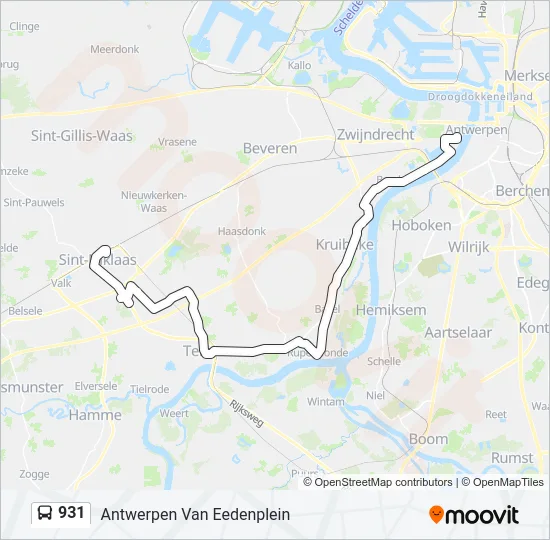 931 Bus Line Map