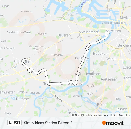 931 Bus Line Map