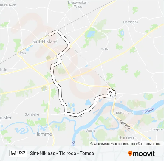 932 Bus Line Map