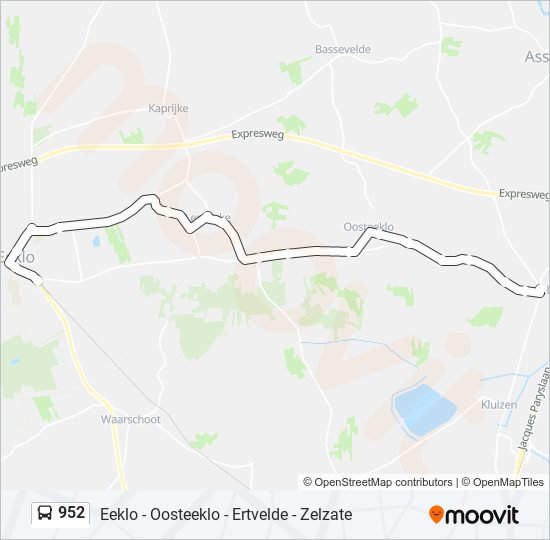 952 bus Line Map