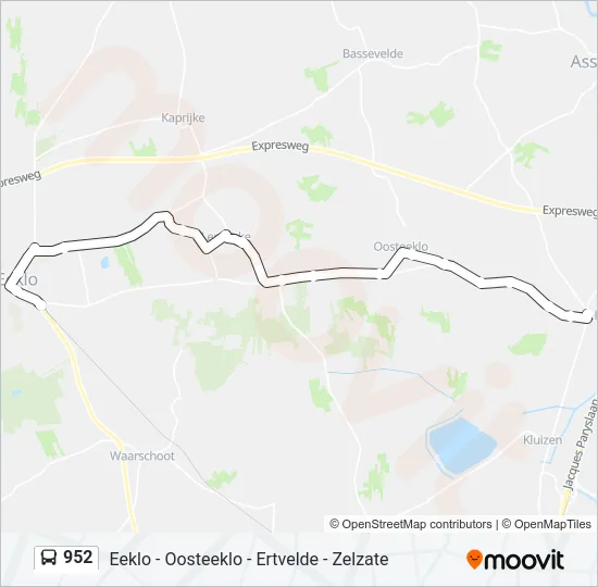 952 Bus Line Map