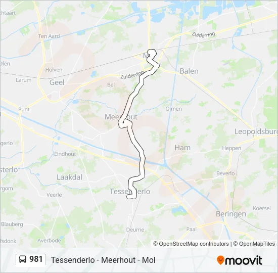 981 Bus Line Map