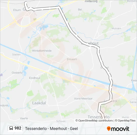 982 Bus Line Map