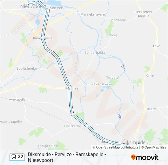 32 Bus Line Map