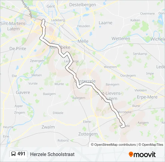 491 Bus Line Map