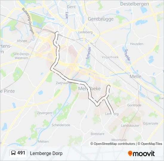 491 Bus Line Map