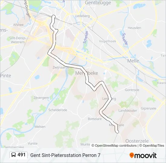 491 Bus Line Map