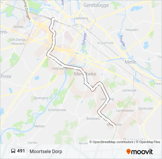 491 Bus Line Map