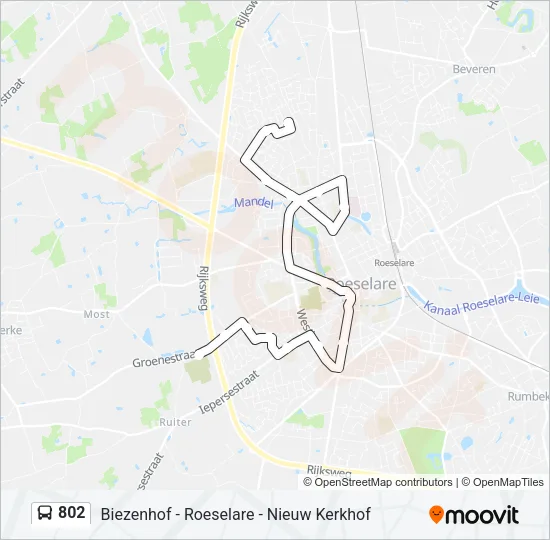 802 Bus Line Map