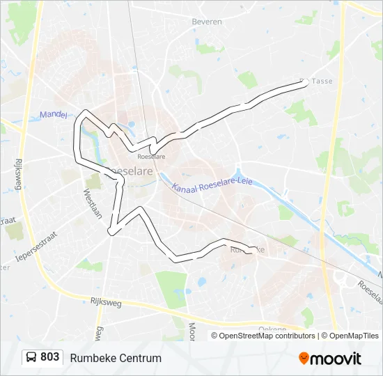 803 Bus Line Map