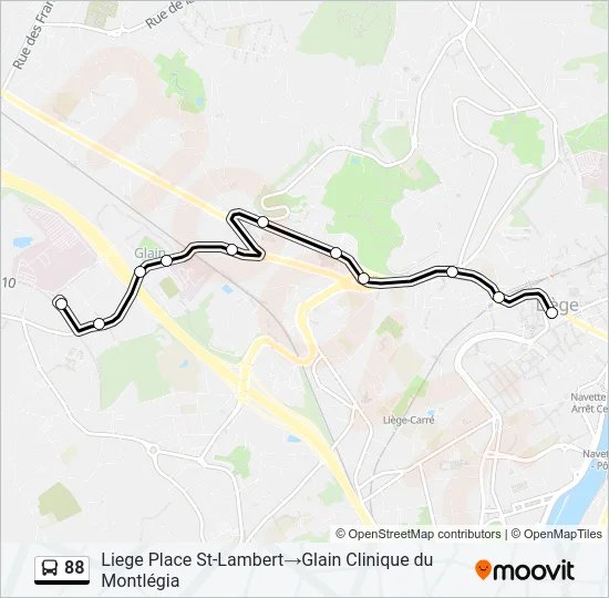 88 Bus Line Map