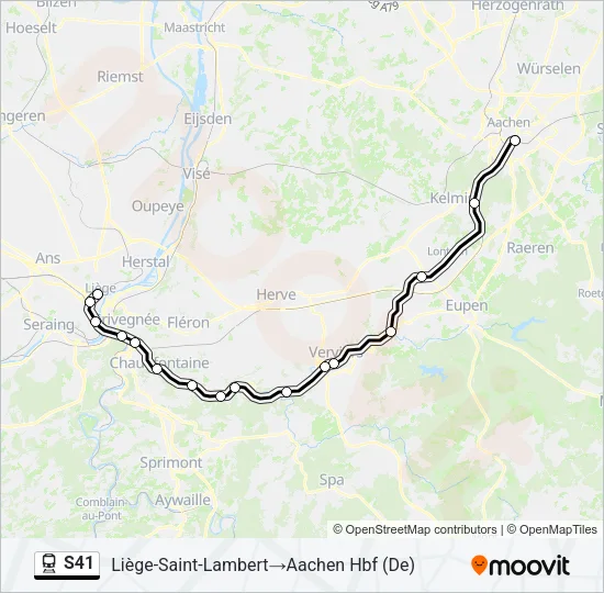 S41 Trein Line Map