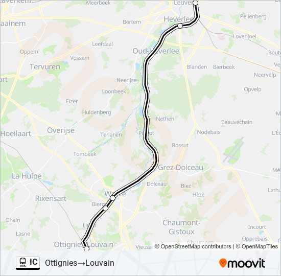 IC train Line Map