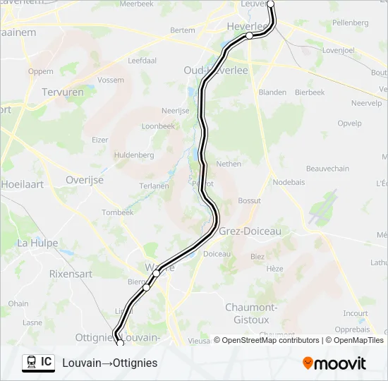 IC Train Line Map