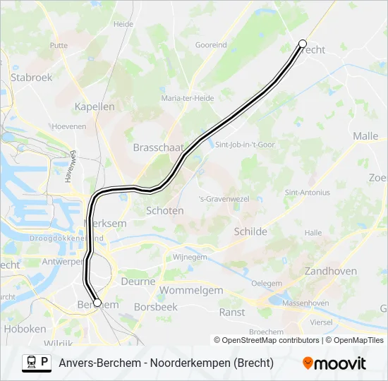 P Train Line Map