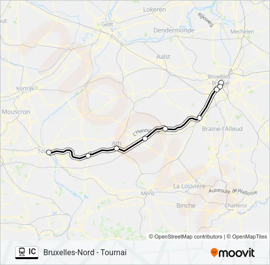 IC Train Line Map