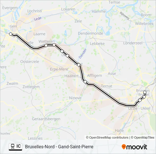 IC Train Line Map