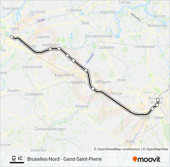 IC Train Line Map