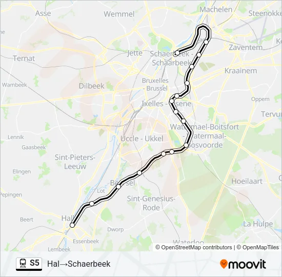 S5 Train Line Map