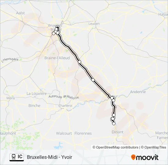 IC Train Line Map