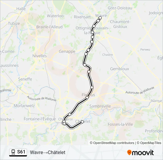 S61 Train Line Map