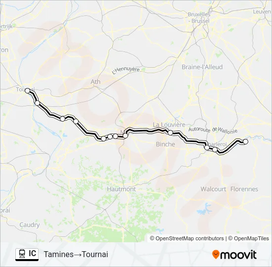 IC Train Line Map