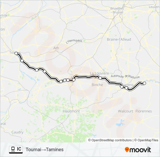 IC Train Line Map