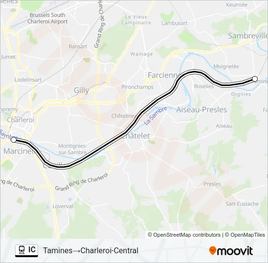 IC Train Line Map