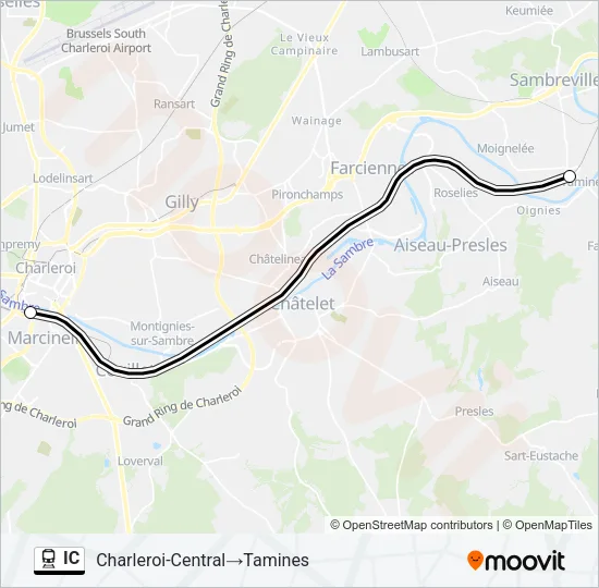 IC Train Line Map