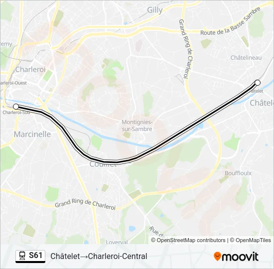 S61 Train Line Map