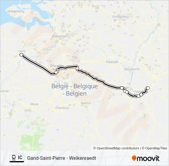 IC Train Line Map