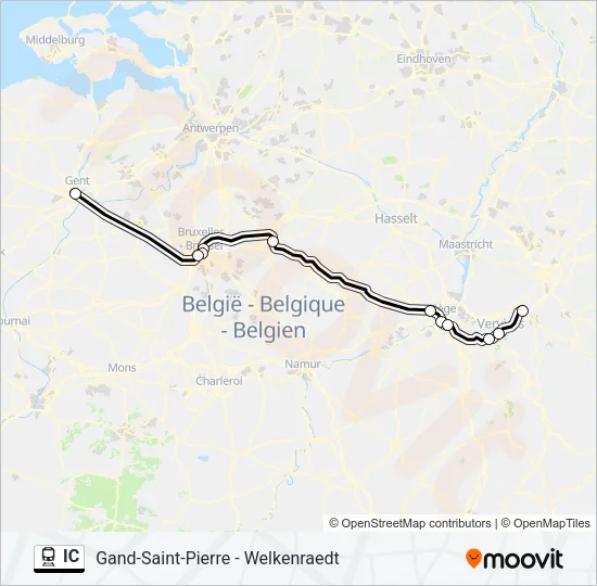 IC Train Line Map