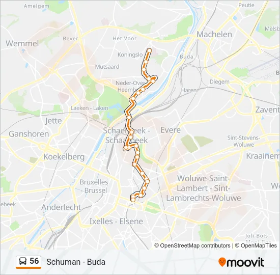 56 Bus Line Map