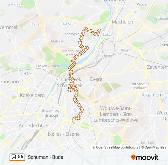 56 Bus Line Map