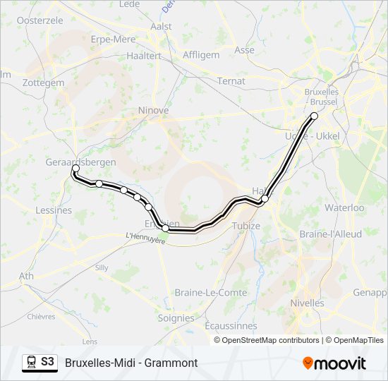 S3 Train Line Map