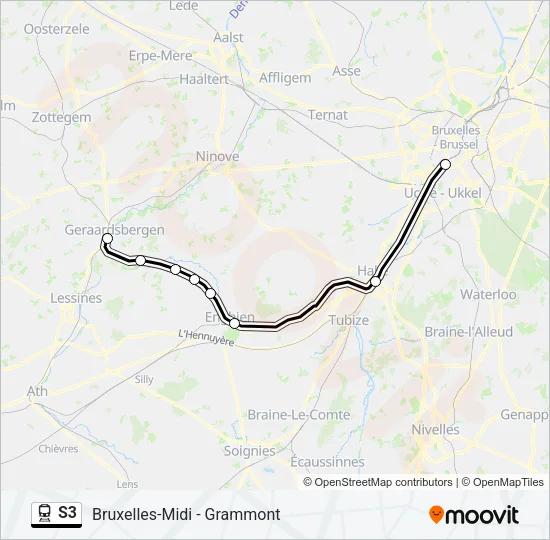 S3 Train Line Map
