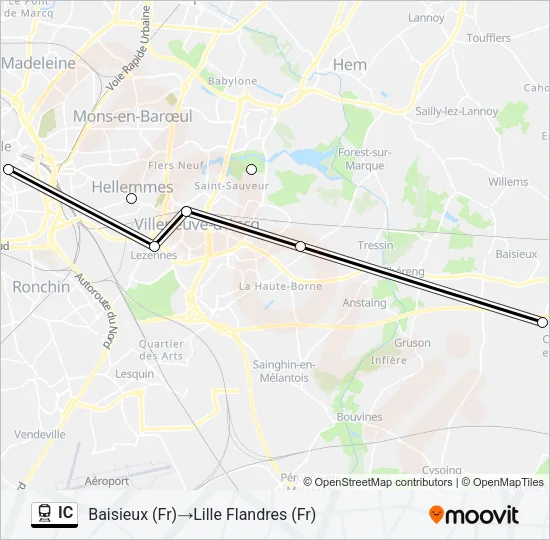 IC Train Line Map