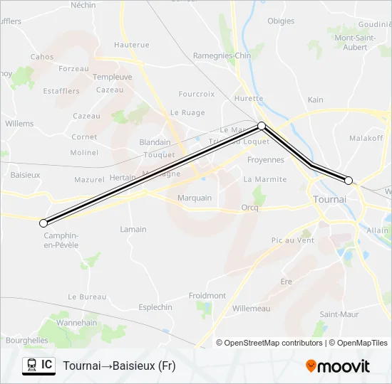 IC Train Line Map