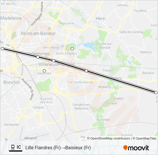 IC Train Line Map