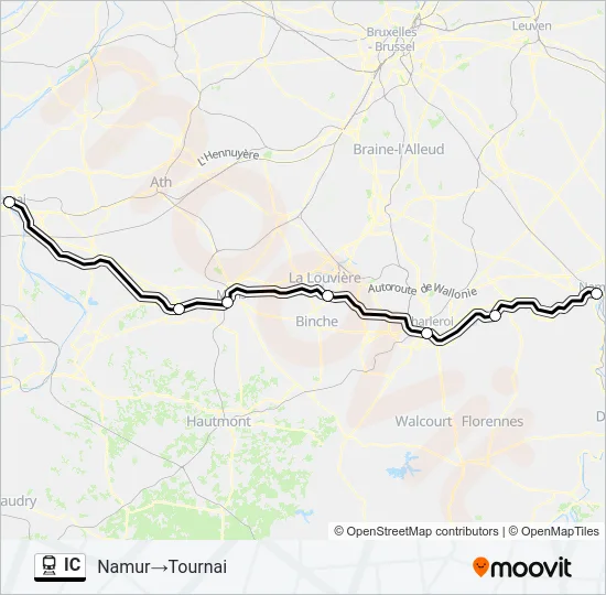 IC Train Line Map