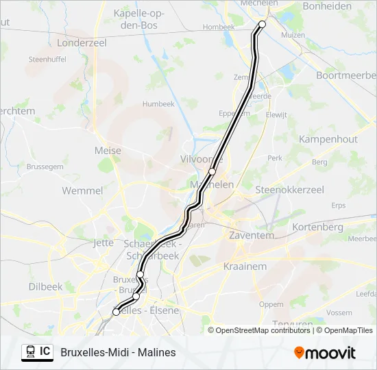 IC Train Line Map