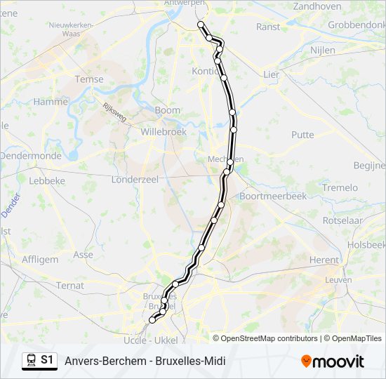 S1 Train Line Map
