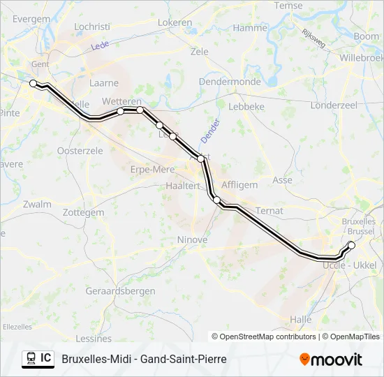 IC Train Line Map