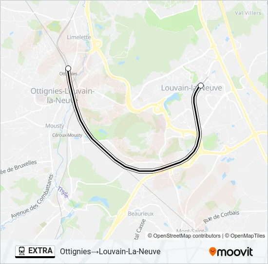 EXTRA Train Line Map