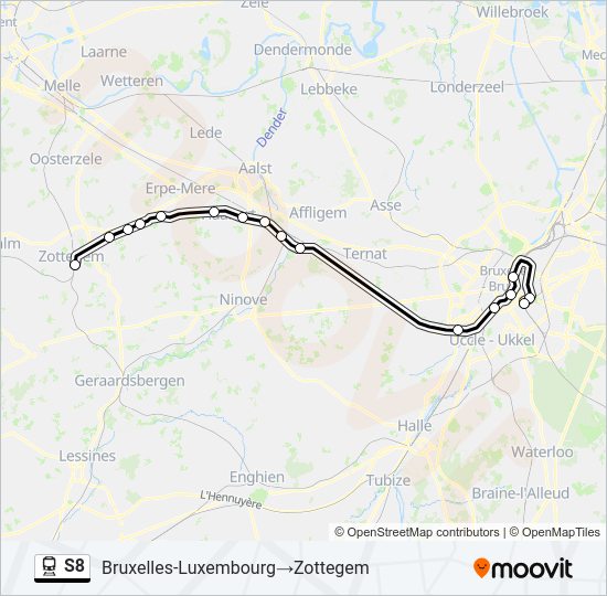 S8 Train Line Map